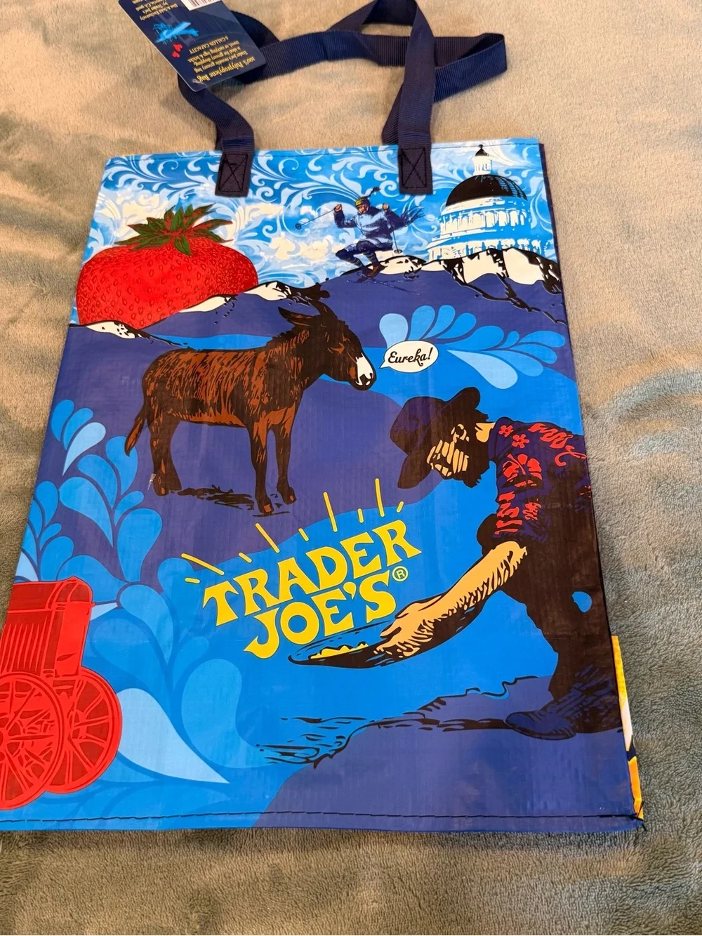 Trader Joe’s Northern California Reusable Grocery Shopping Tote Bag 6 Gallon NWT